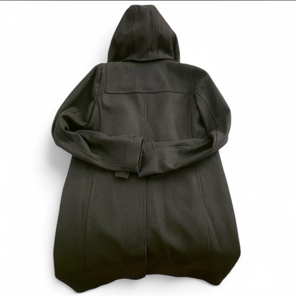 J.Crew Melton Wool Black Duffle Toggle Coat Size 4 - Picture 7 of 7